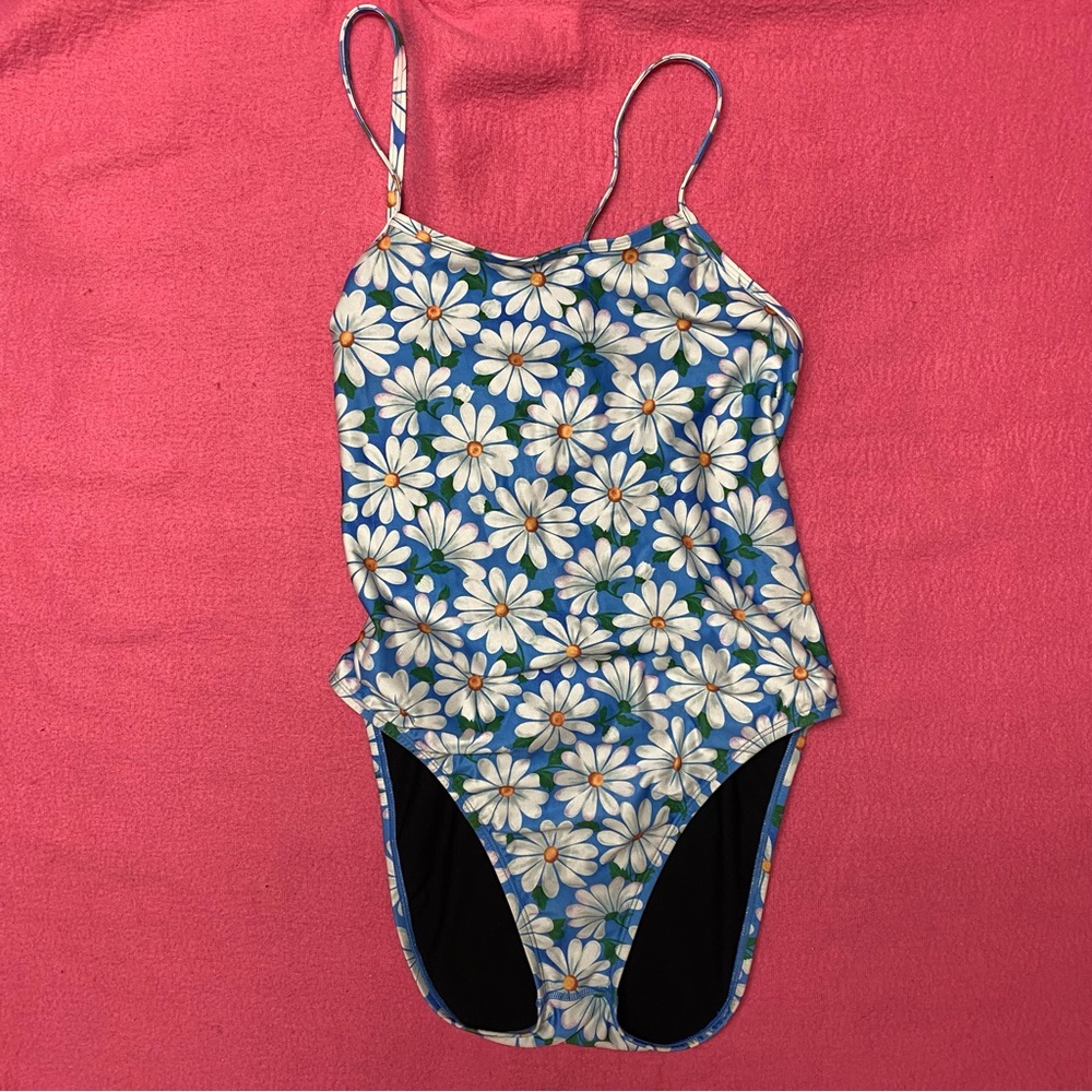 Jolyn Clothing Blue Daisy One-Piece Swimsuit